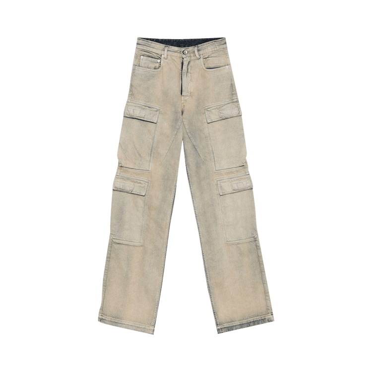 Rick Owens DRKSHDW Womens Double Cargo Jeans 'Mineral Pearl'