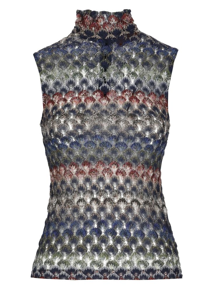 Missoni Sleeveless Patterned Knitted Top