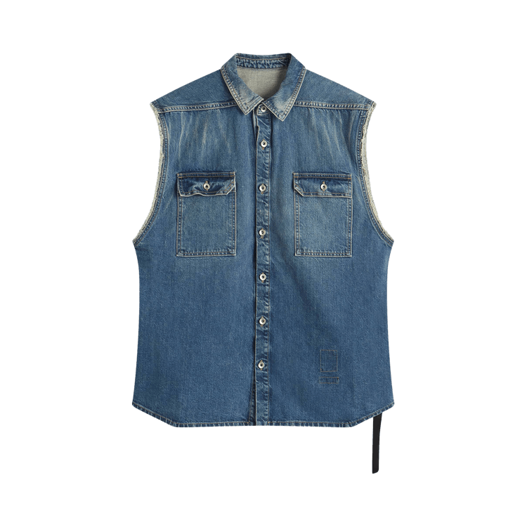 Rick Owens DRKSHDW Sleeveless Tommy Jumbo Outershirt 'Washed Indigo'