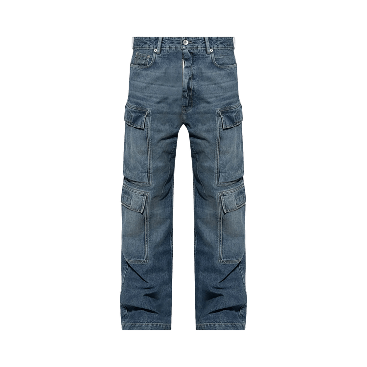 Rick Owens DRKSHDW Double Cargo Jeans 'Washed Indigo'