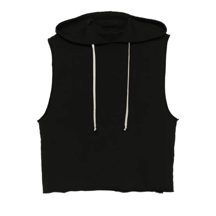 Rick Owens DRKSHDW Top In Felpa Hooded Tunic Top 'Black'