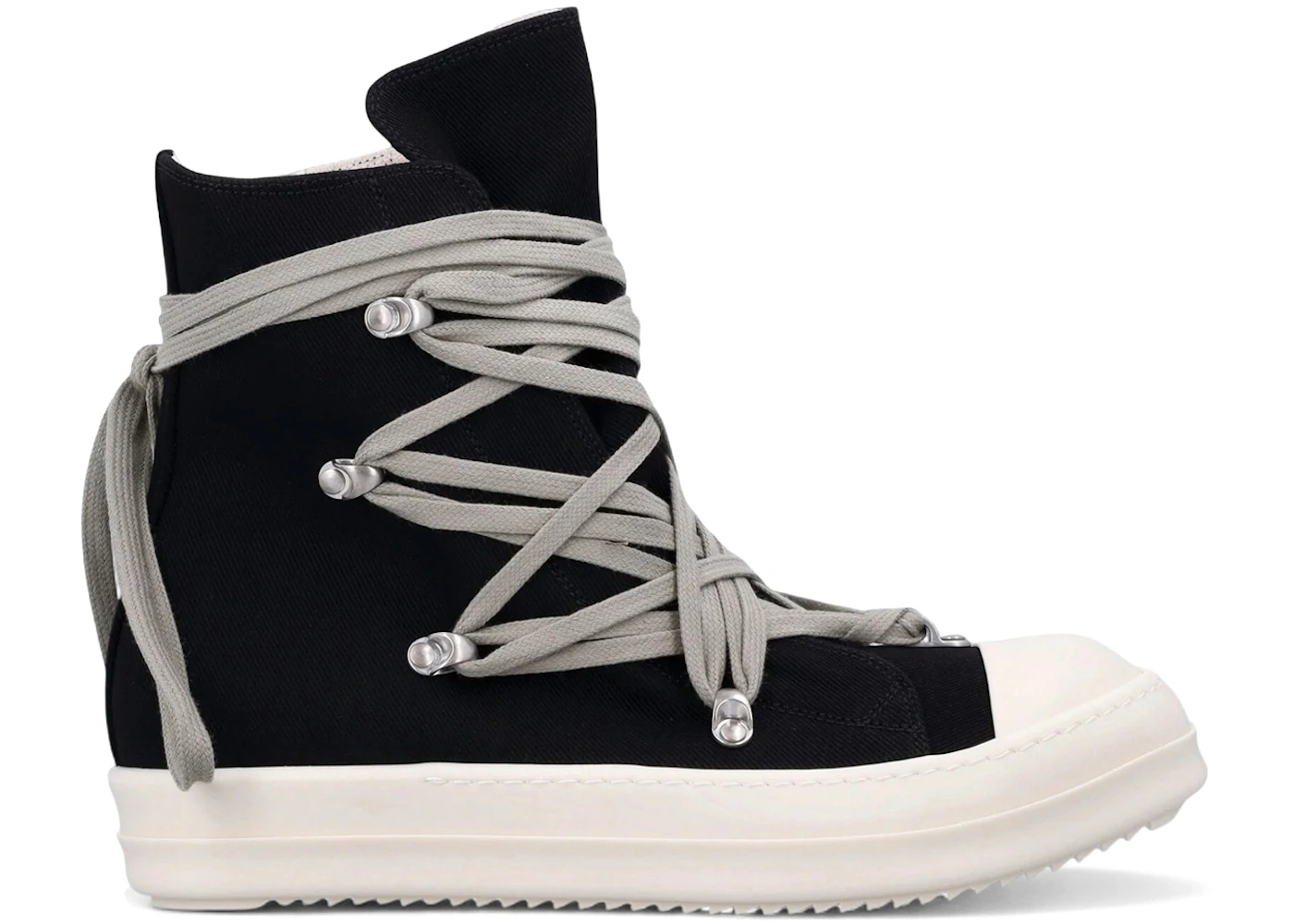 Rick Owens DRKSHDW Temple Megalace Sneaks Black Milk