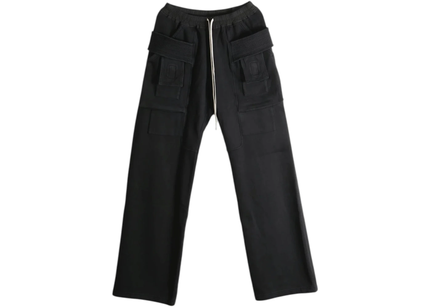 Rick Owens DRKSHDW Creatch Wide Cargo Drawstring Sweatpant Black
