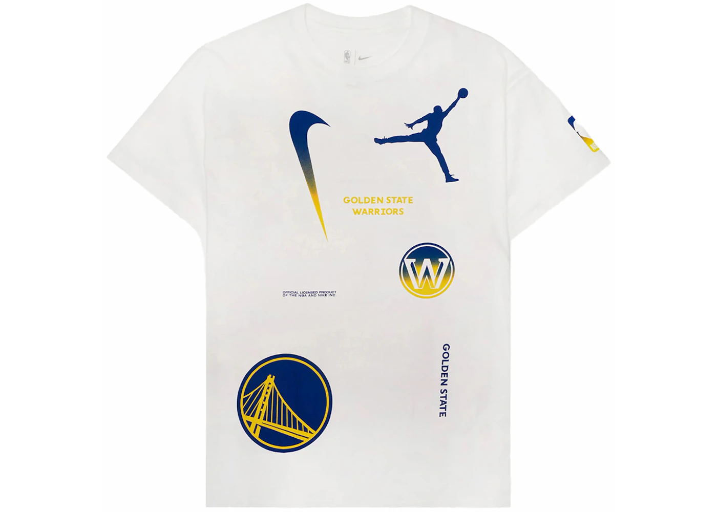 Jordan NBA Golden State Warriors Courtside Loose Fit T-shirt White/Blue