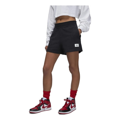 (WMNS) Air Jordan Flight Fleece Colour-Block Shorts 'Black'
