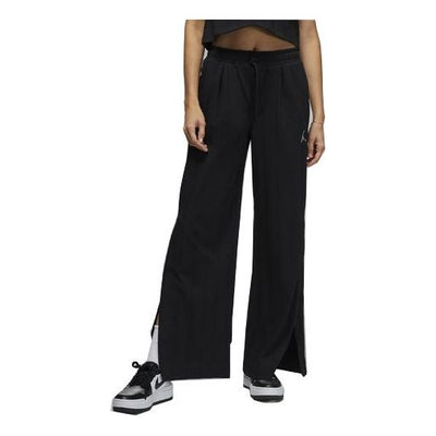 (WMNS) Air Jordan Logo Knit Trousers 'Black'