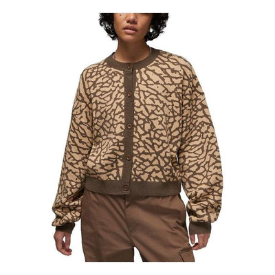 (WMNS) Air Jordan Flight Jacquard Knit Cardigan 'Palomino'