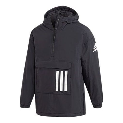 adidas Casual Sports warm hooded padded Jacket Black