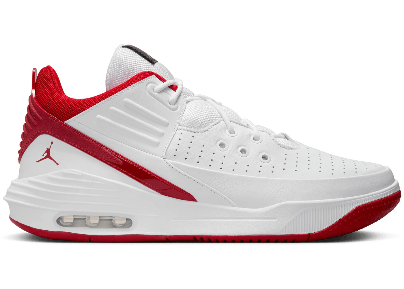 Jordan Max Aura 5 White Gym Red