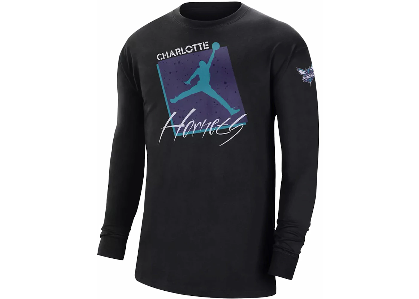 Jordan NBA Charlotte Hornets Courtside Statement Edition Max 90 T-shirt Black