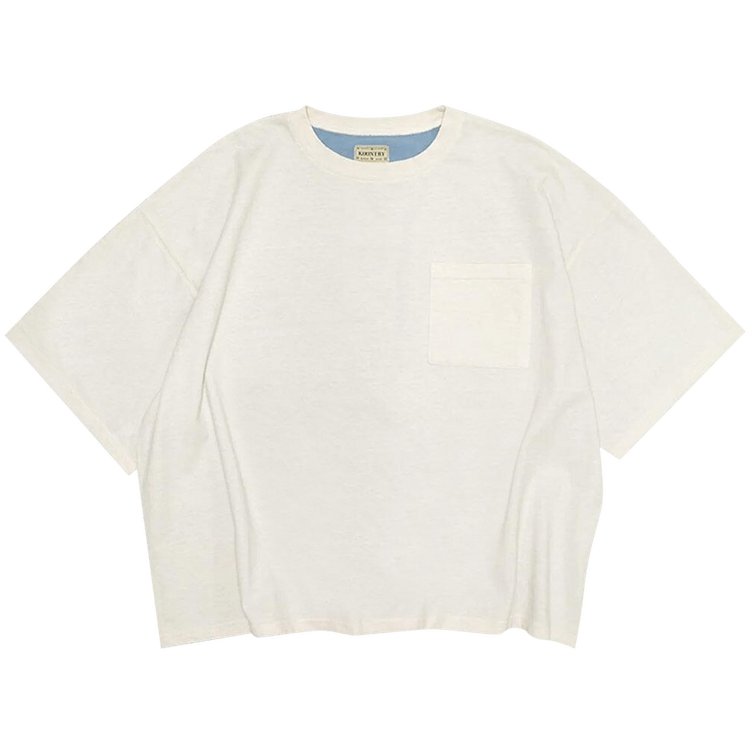 Kapital Jersey 2Tones Big Pocket T-Shirt (Bone) 'Ecru/Sax'