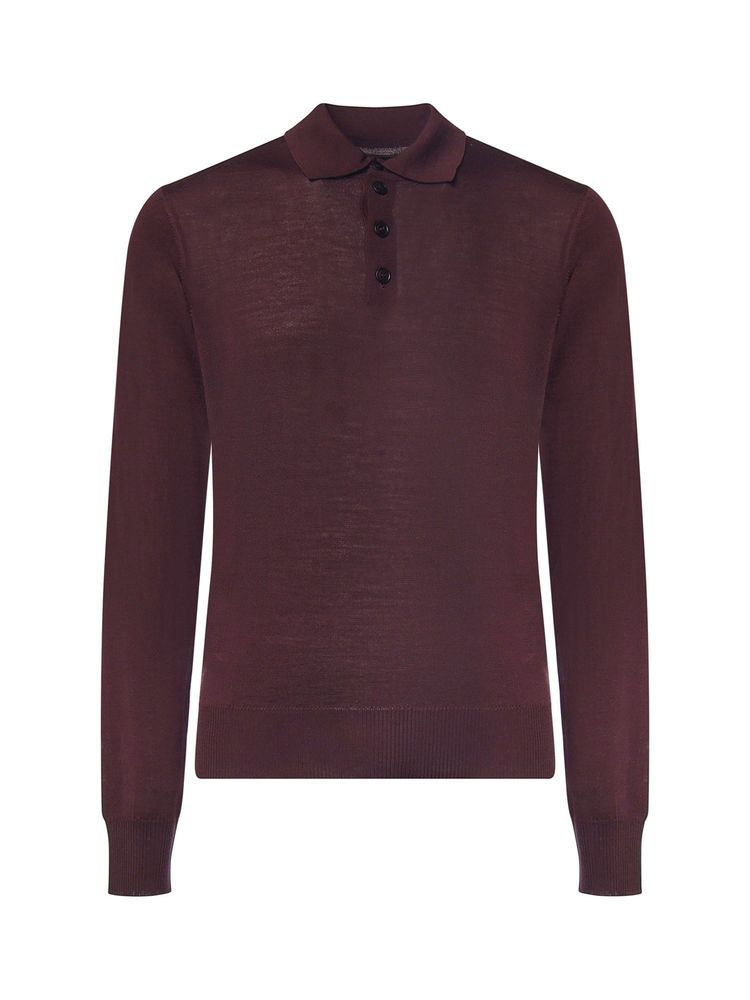 Emporio Armani Polo Collar Knitted Sweater