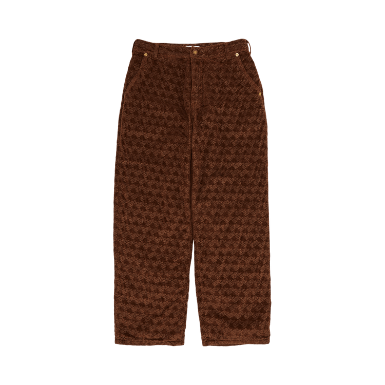 ERL Corduroy Embossed Pants 'Brown'