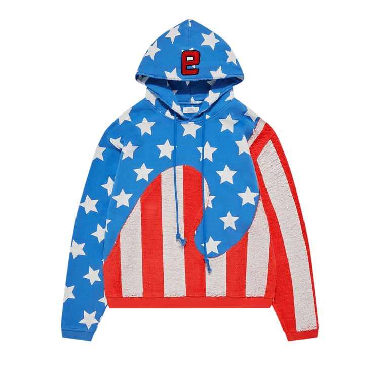 ERL Stars And Stripes Swirl Hoodie 'Blue'