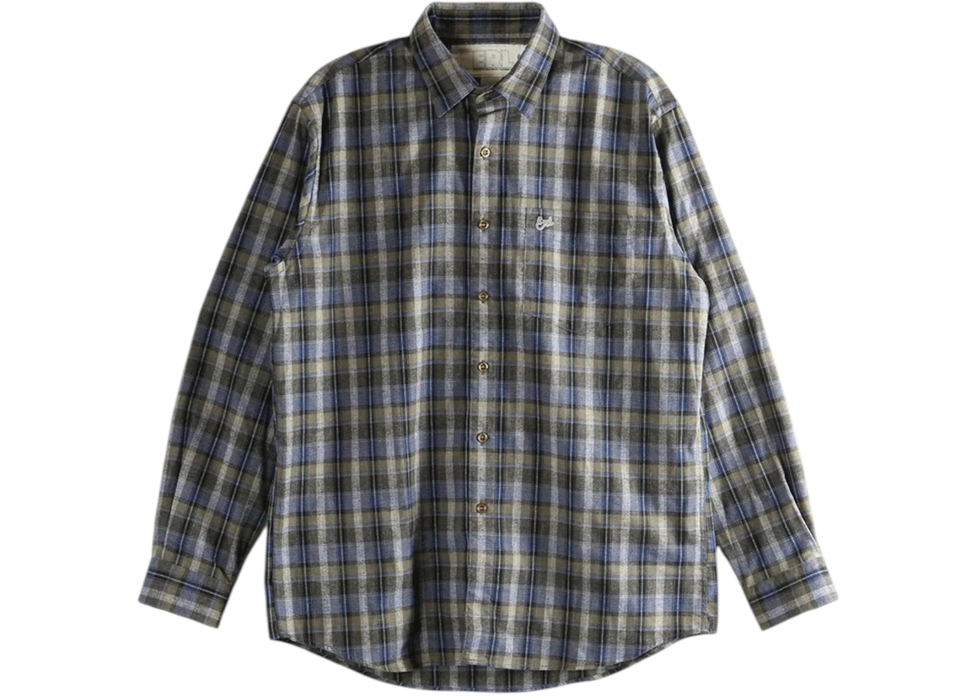 ERL Plaid Shirt Woven Grey Check
