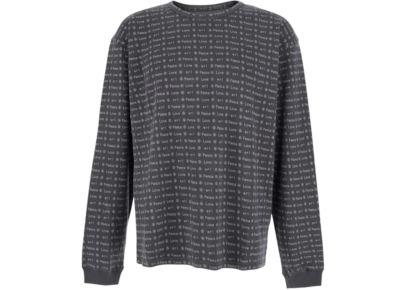 ERL Jacquard Long Sleeve Tee Brown