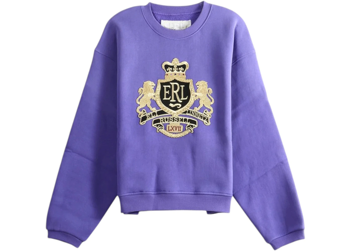 ERL Crest Crewneck Pullover Purple