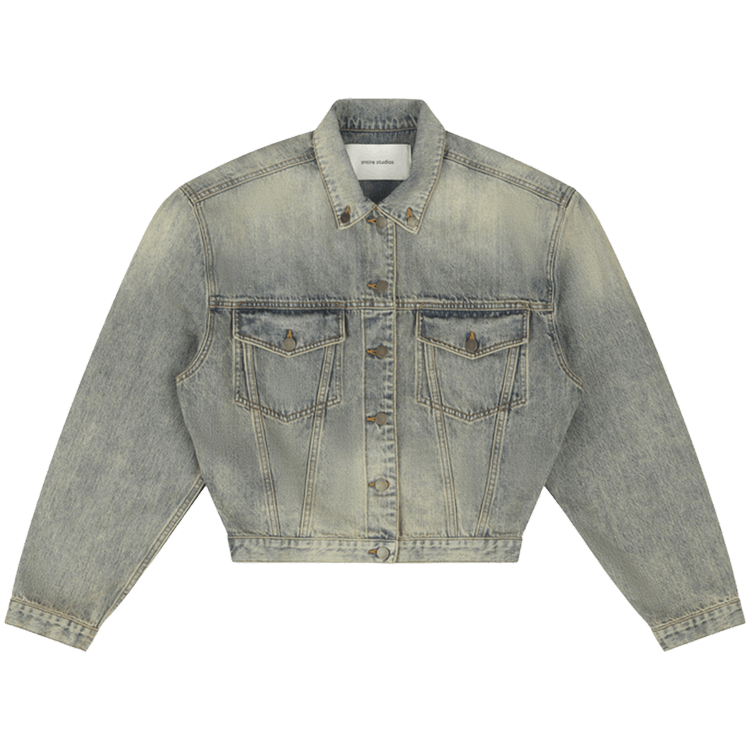 Entire Studios Shrunken Denim Jacket 'Surface Wave'
