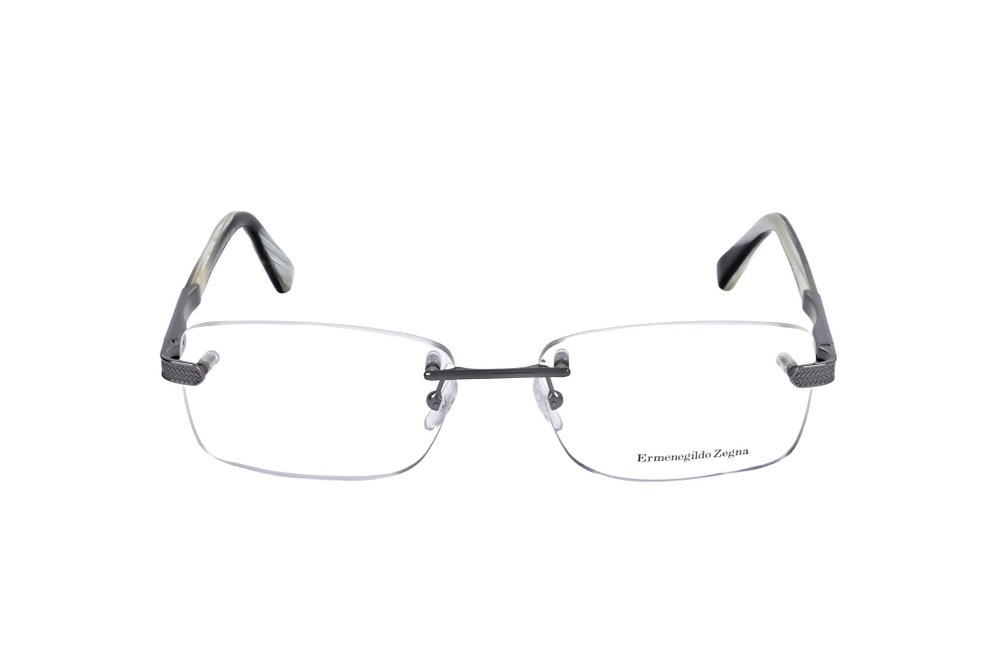 Zegna Rimless Rectangular Frame Glasses