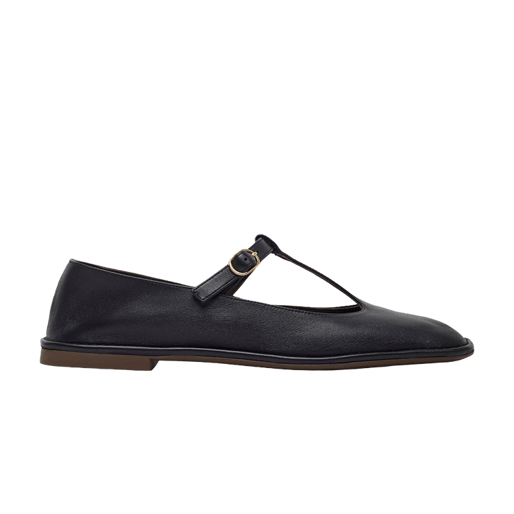 The Row Wmns Square T-Strap Ballerina Flat 'Black'