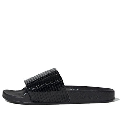 (WMNS) adidas originals Adilette W 'Black'