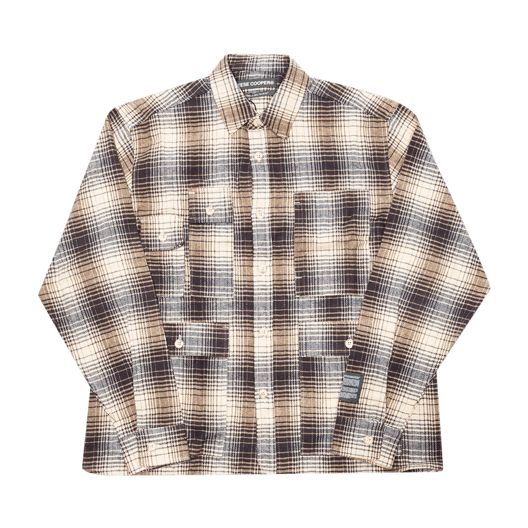 Reese Cooper Cargo Flannel Shirt 'Blue'