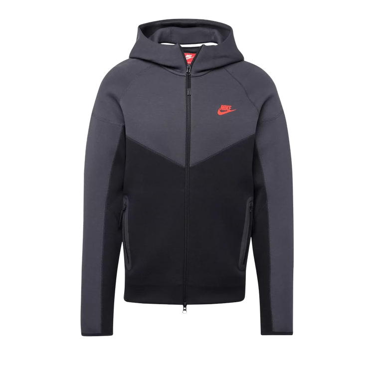 Nike Sportswear Tech Fleece Windrunner 'Black/Dark Smoke Grey/Light Crimson'