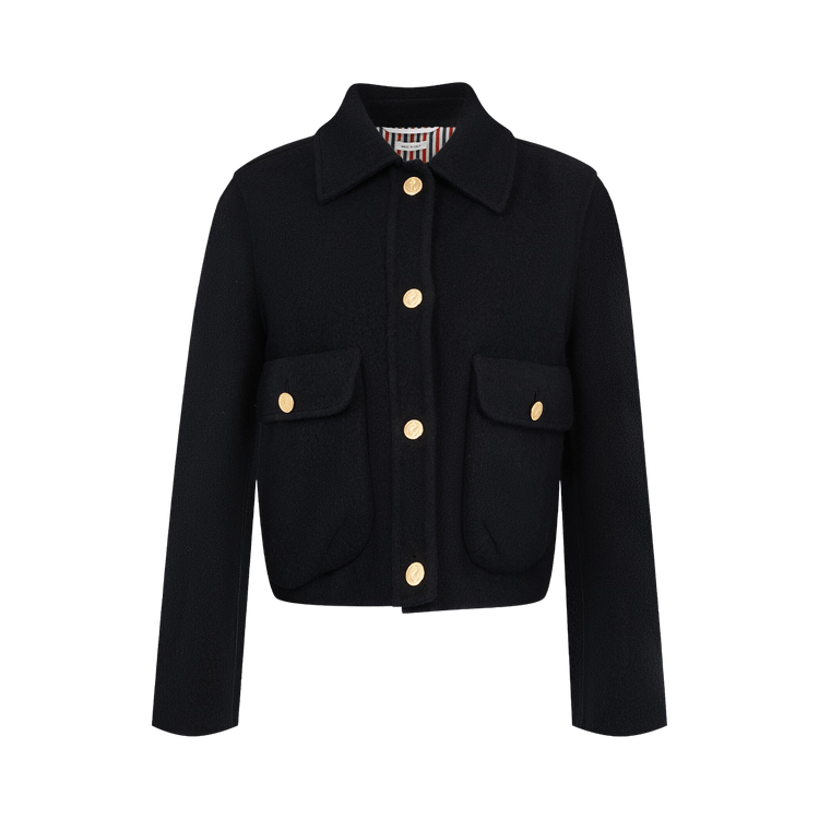 Thom Browne Splittable Bell Sleeve Patch Pocket Jacket 'Navy'