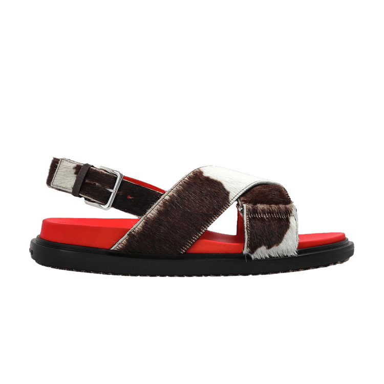 Marni Wmns FB Criscross Sandal 'Lily White Brown'