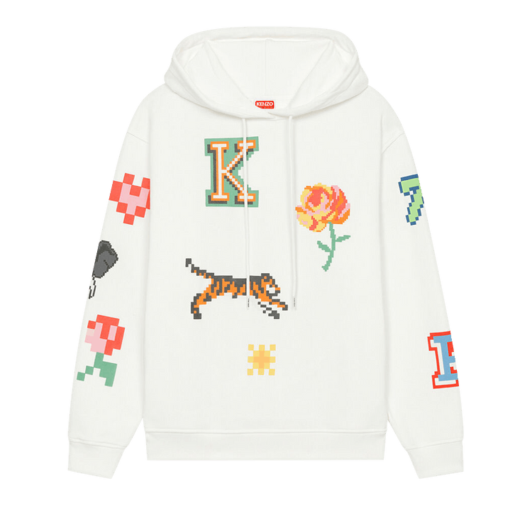 Kenzo Pixel Hoodie 'Off White'