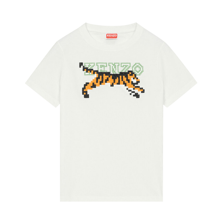 Kenzo Pixel Tiger Classic T-Shirt 'Off White'