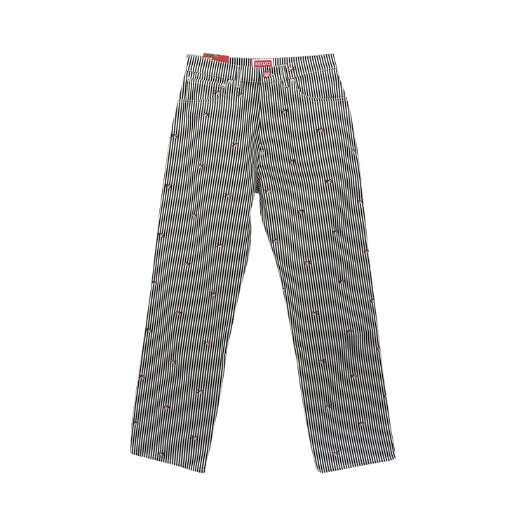 Kenzo Rinse Striped Suisen Relaxed Jeans 'Blue Denim'