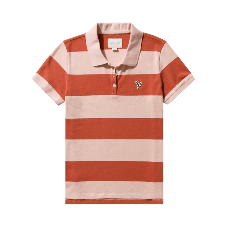 Kenzo Logo Patch Striped Polo Shirt 'Medium Red'
