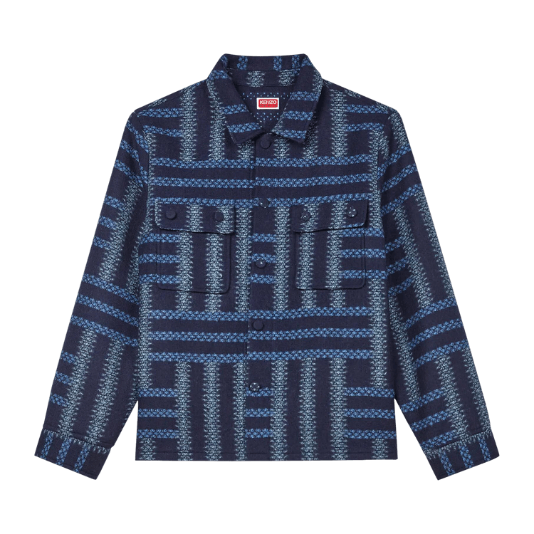 Kenzo Weave Overshirt 'Midnight Blue'
