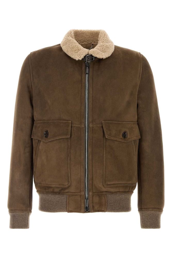 Moorer Fiano Shearling Bomber Jacket