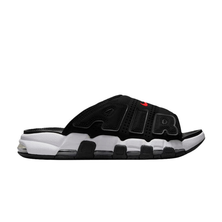 Nike Air More Uptempo Slide 'Black White Red'