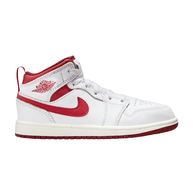 Air Jordan 1 Mid SE PS 'White Dune Red'