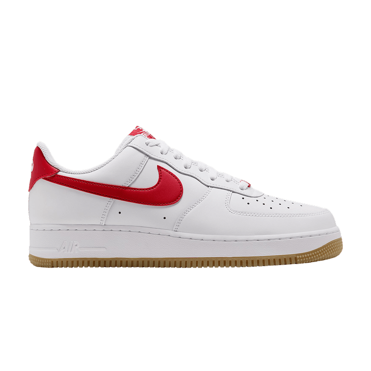 Nike Air Force 1 '07 'White Gum Light Brown Challenge Red'