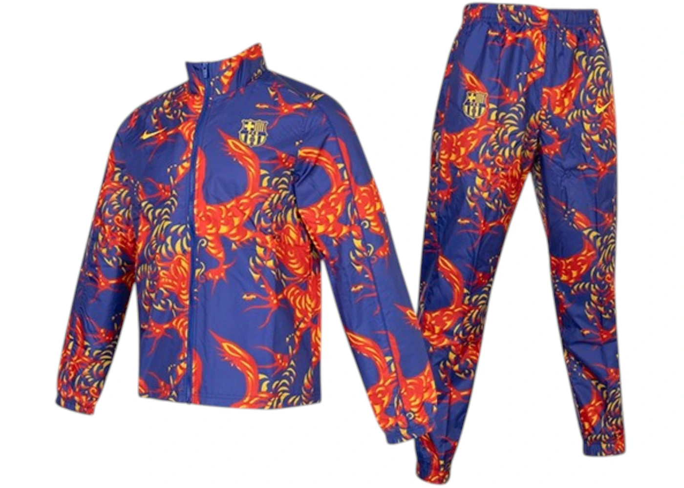 Nike F.C. Barcelona Football Woven Tracksuit Red/Blue