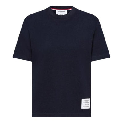 (WMNS) THOM BROWNE Short Sleeve T-Shirt 'Navy'