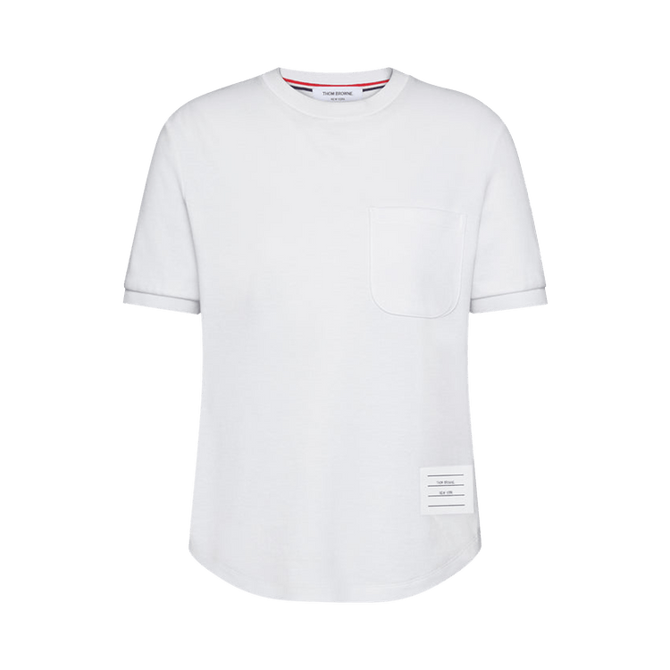 Thom Browne Short-Sleeve Tee In Cotton Milano 'White'