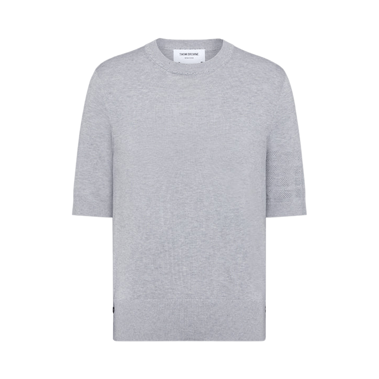 Thom Browne Jersey Stitch Short-Sleeve Tee 'Light Grey'