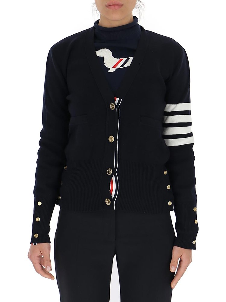Thom Browne 4-Bar Stripe Knitted Cardigan