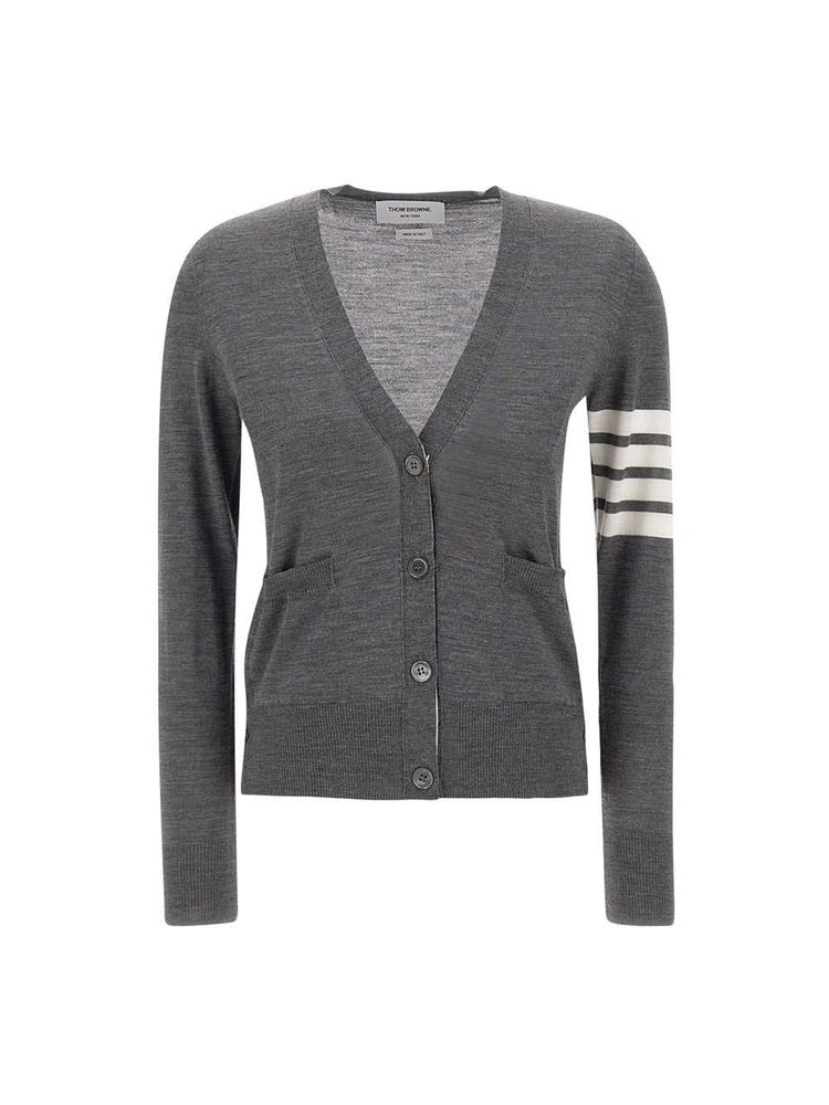 Thom Browne 4 Bar V-Neck Cardigan
