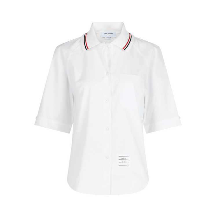 Thom Browne Poplin Box Pleated Shirt 'White'