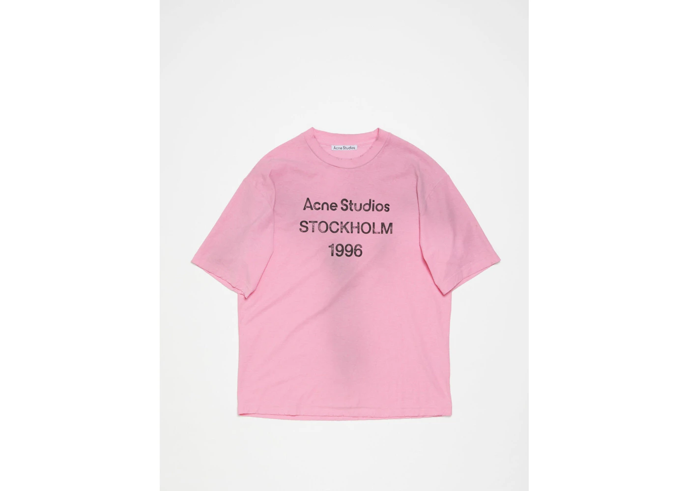 Acne Studios Logo Relaxed Fit T-shirt Cotton Candy Pink