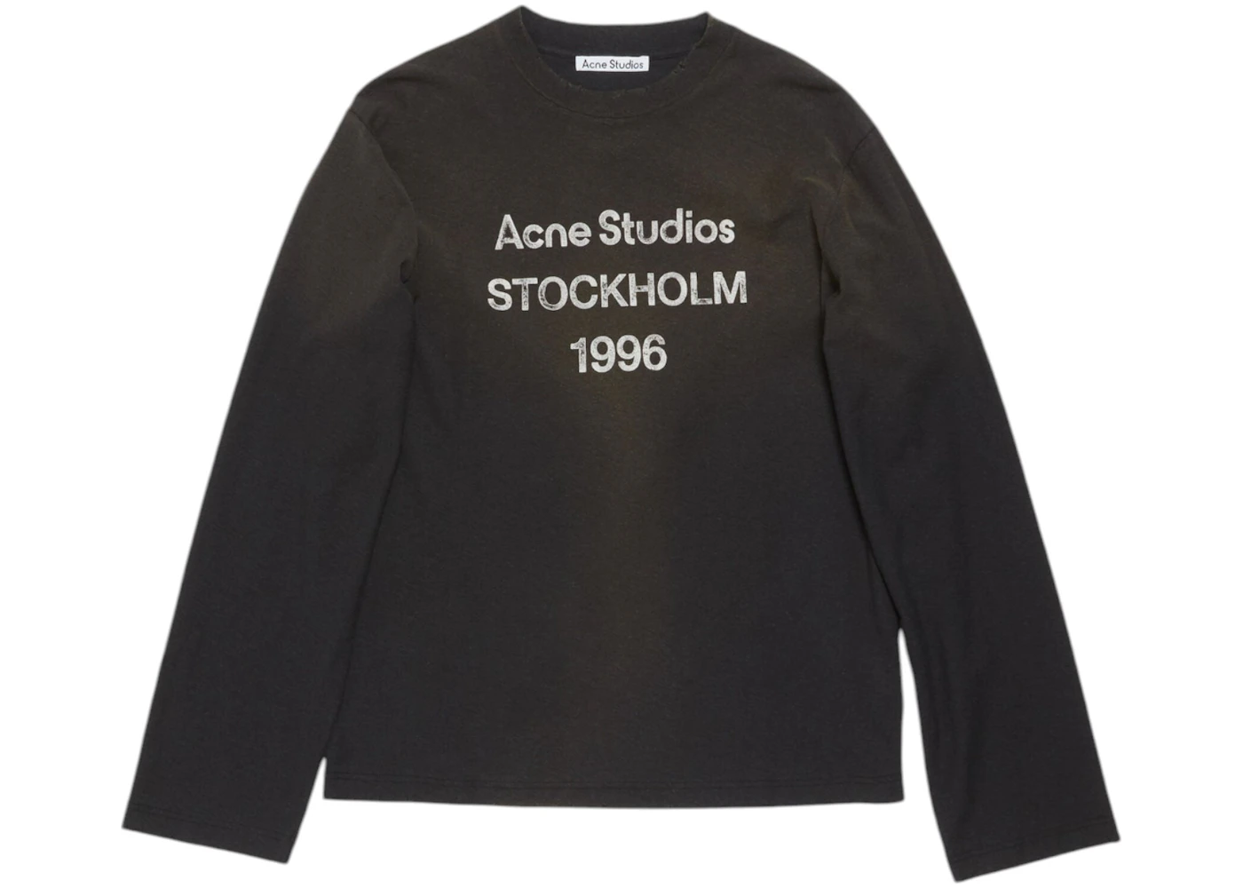 Acne Studios Logo Long Sleeve T-shirt Faded Black