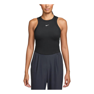 (WMNS) Nike One Fitted Dri-FIT Cropped Tank Top 'Black White'