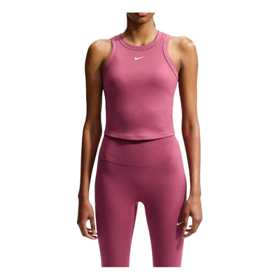 (WMNS) Nike One Fitted Dri-FIT Cropped Tank Top 'Pink Smoke White'