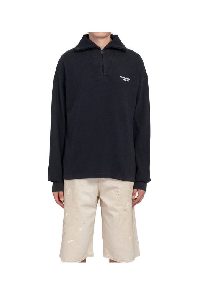 Acne Studios Half Zipped Long-Sleeved Sweatshirt